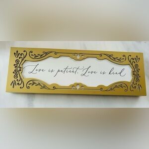 Gold Wall Art Inspirational “Love is
patient,Love is kind” Wedding/ Valentine’s